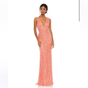 Mac Duggal Coral Sequin Prom Dress